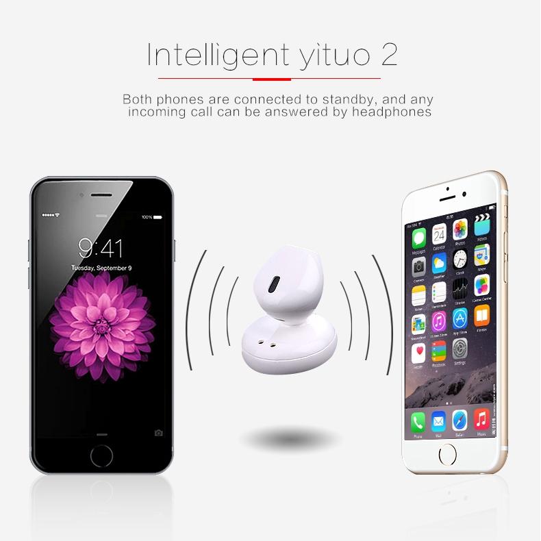 Mini Bluetooth 4.2 In-ear Stereo Earphone with Charging Box - Single Ear