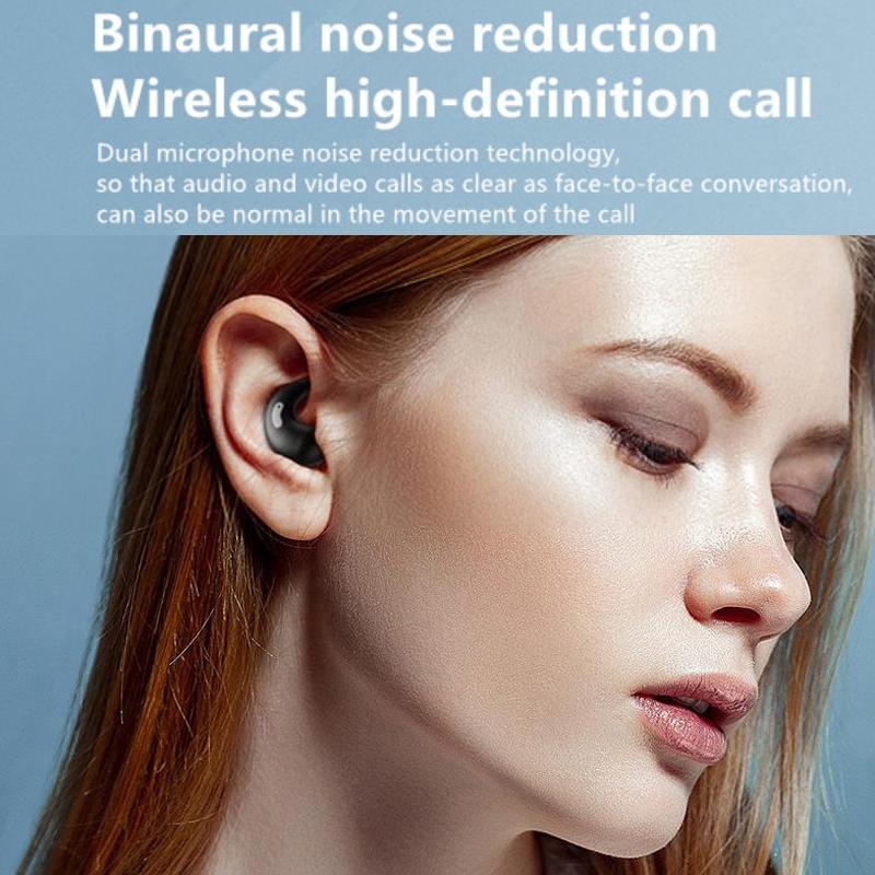 Bluetooth Earphones with Charging Case for Restful Sleep - Blue Wihout Silicone Case