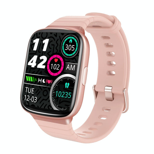 1.69 Inch Ips Screen 5Atm Waterproof Sport Smart Watch Support Sleep Monitoring / Heart Rate Monitoring / Sport Mode / Incoming Call & Information Reminder - Rose Gold