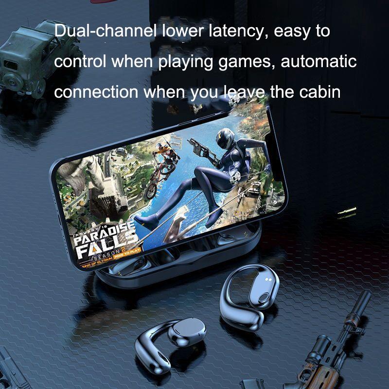 Wireless Bluetooth Sports Earphone - Js270 Hanging Ear Design - Black