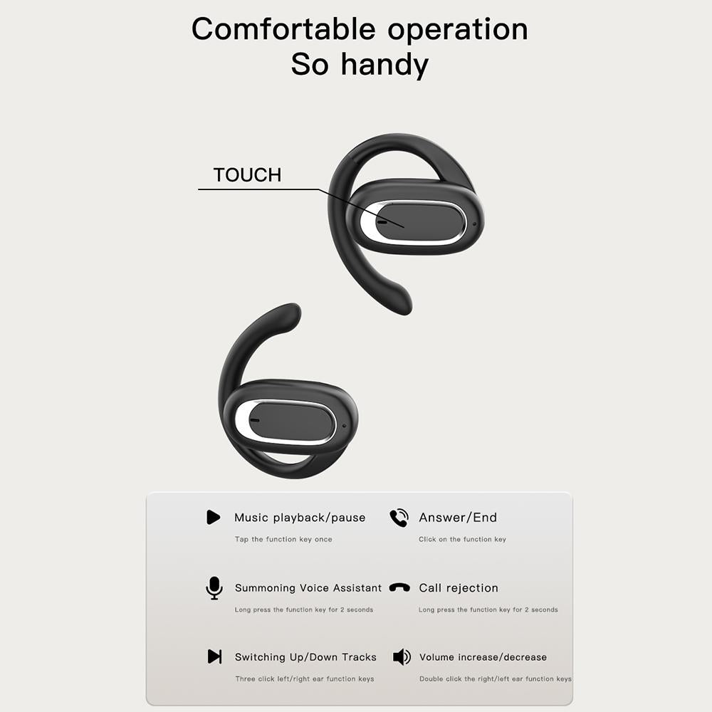 Adjustable Wireless Bluetooth Earphones with Noise Reduction - Skin-colour