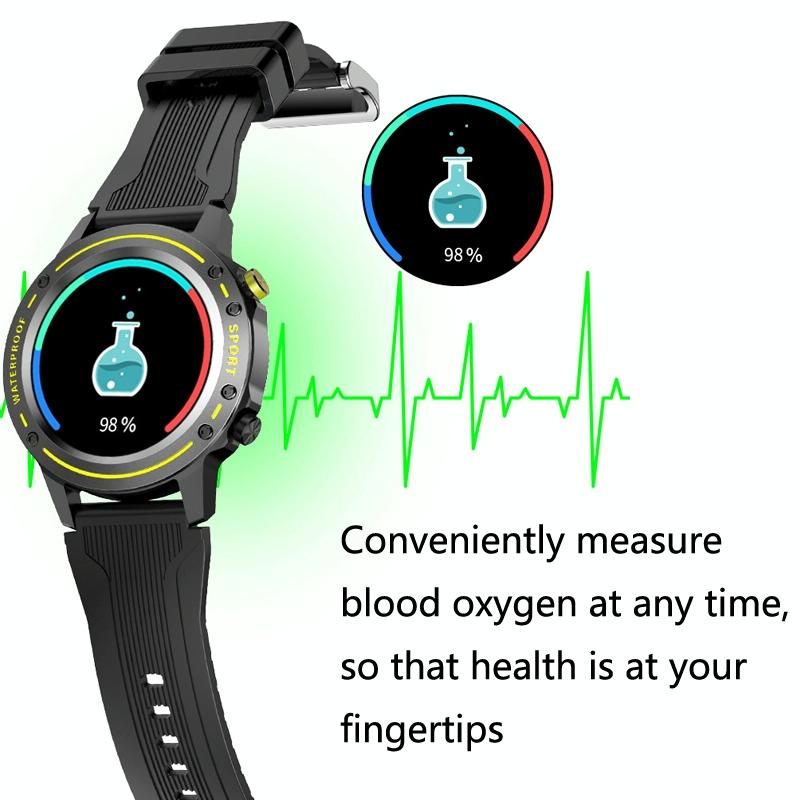 Waterproof Bluetooth Bracelet With Hr And Temperature Tracking - Yellow