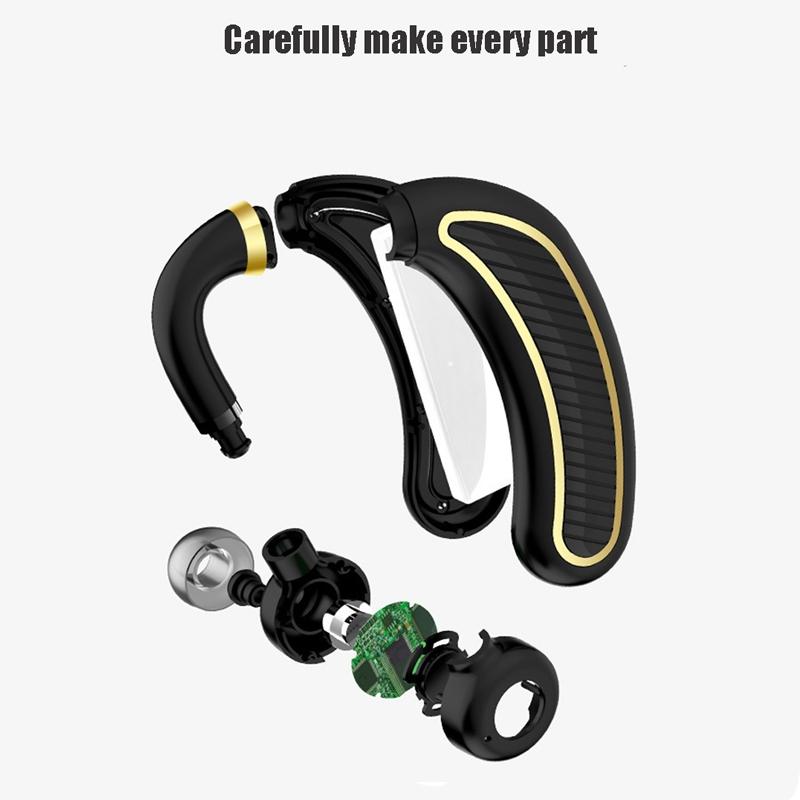 Wireless Bluetooth Earphones with Mic - 24hrs Work Time - for Iphone / Android - Black / Gold