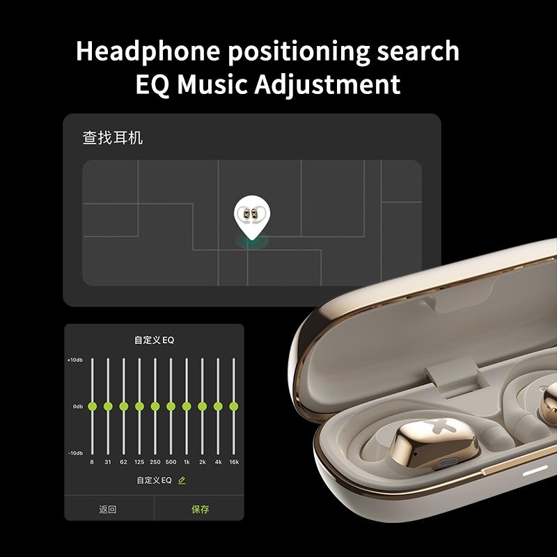 Bluetooth Earphones with Ear-mount Design - Black
