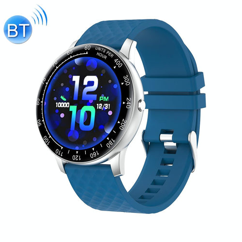 1.75 Inch Hd Round Screen Silicone Strap Smart Sports Watch - Lake Blue