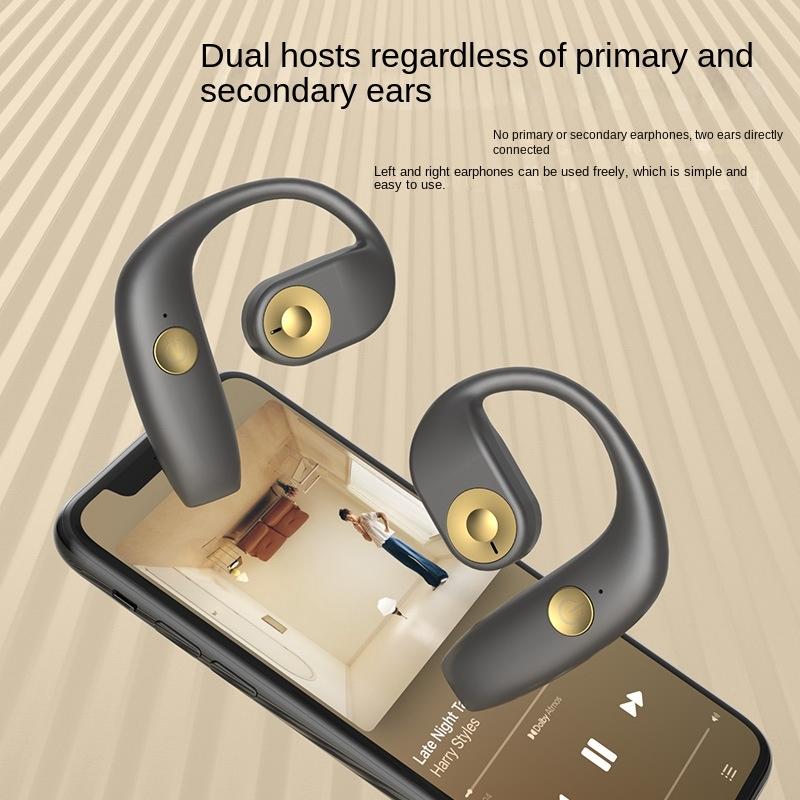 Wireless Bone Conduction Bluetooth Earphones for Sports - Gray