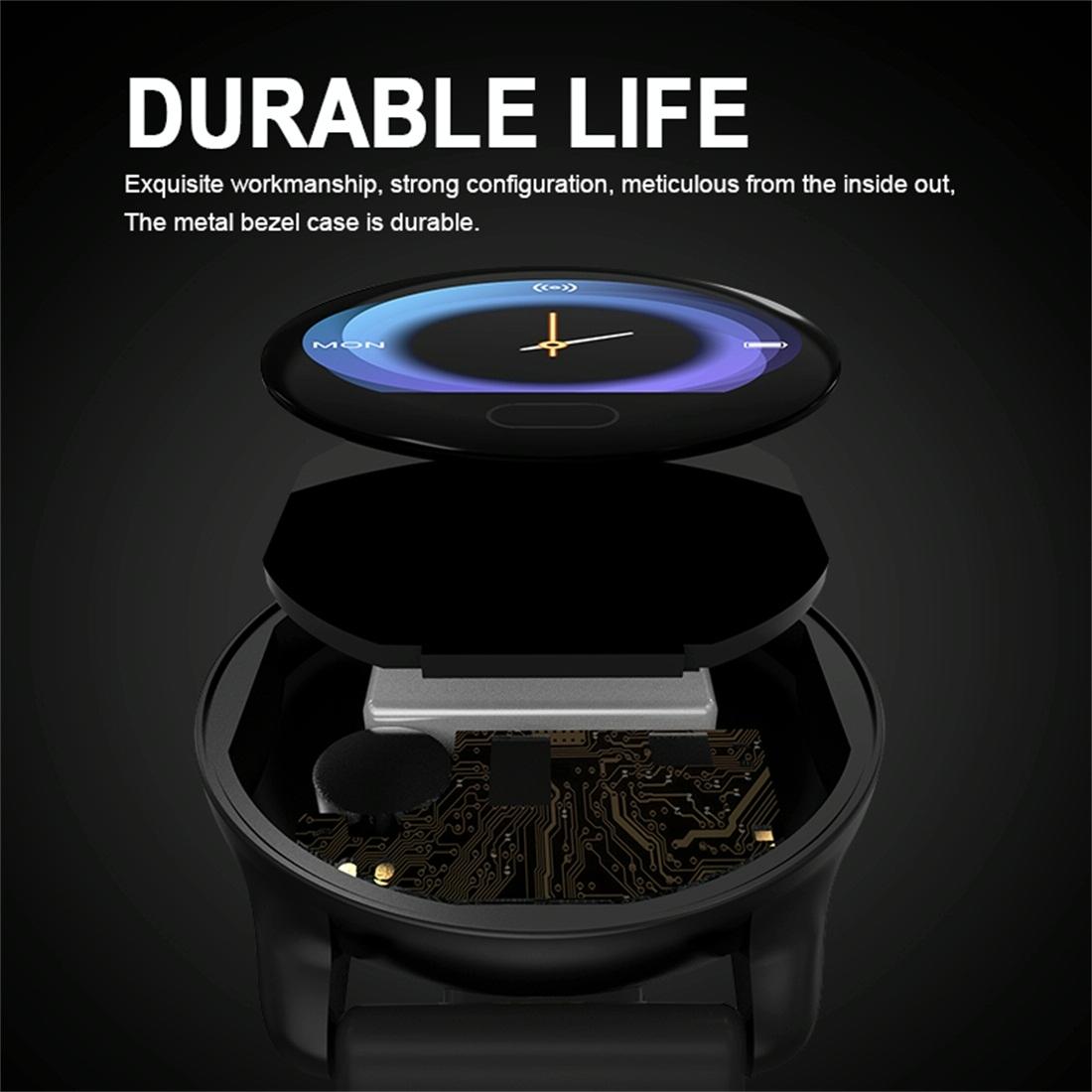 Smart Bracelet With Call / Heart / Blood Monitoring - Colour Screen - Black