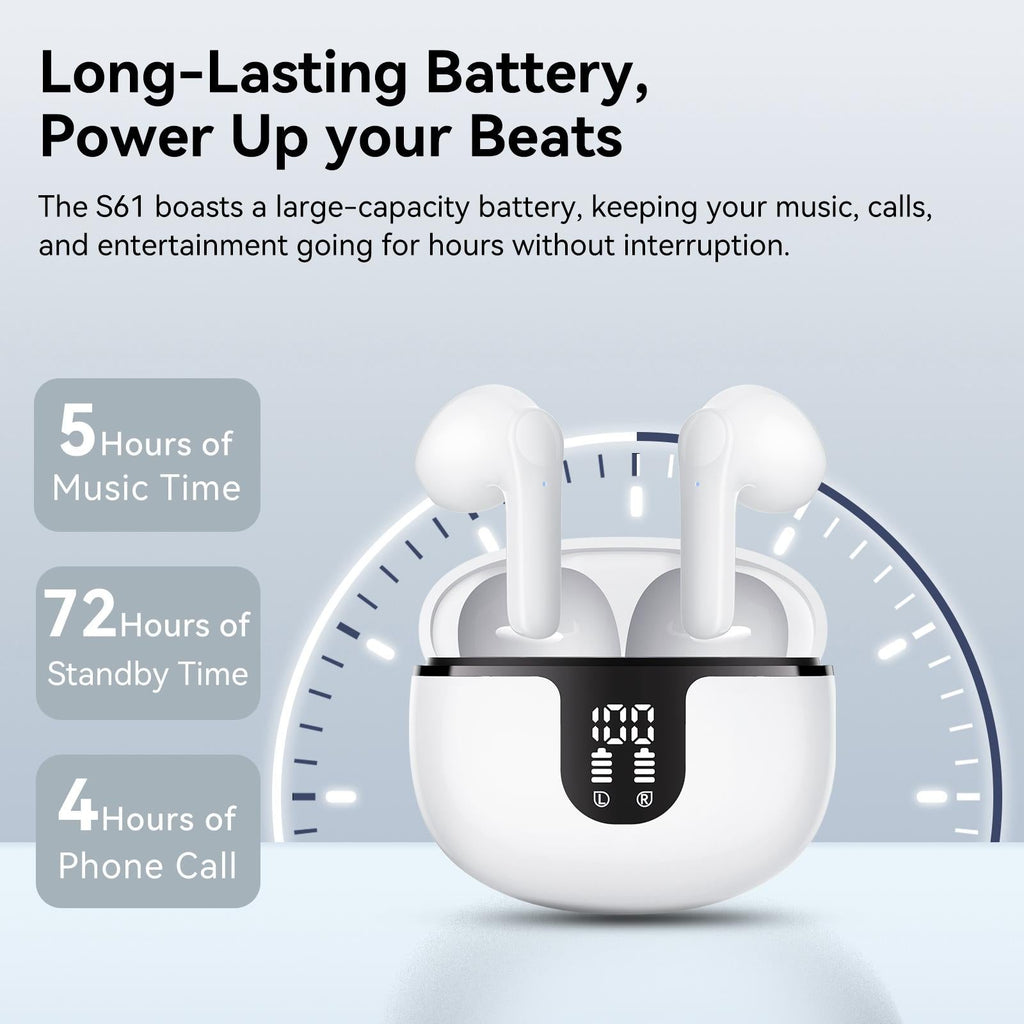 True Wireless Stereo Bluetooth Earphones - S61 - Black