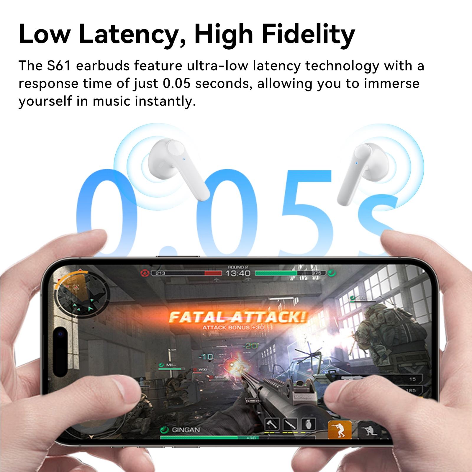 True Wireless Stereo Bluetooth Earphones - S61 - Black