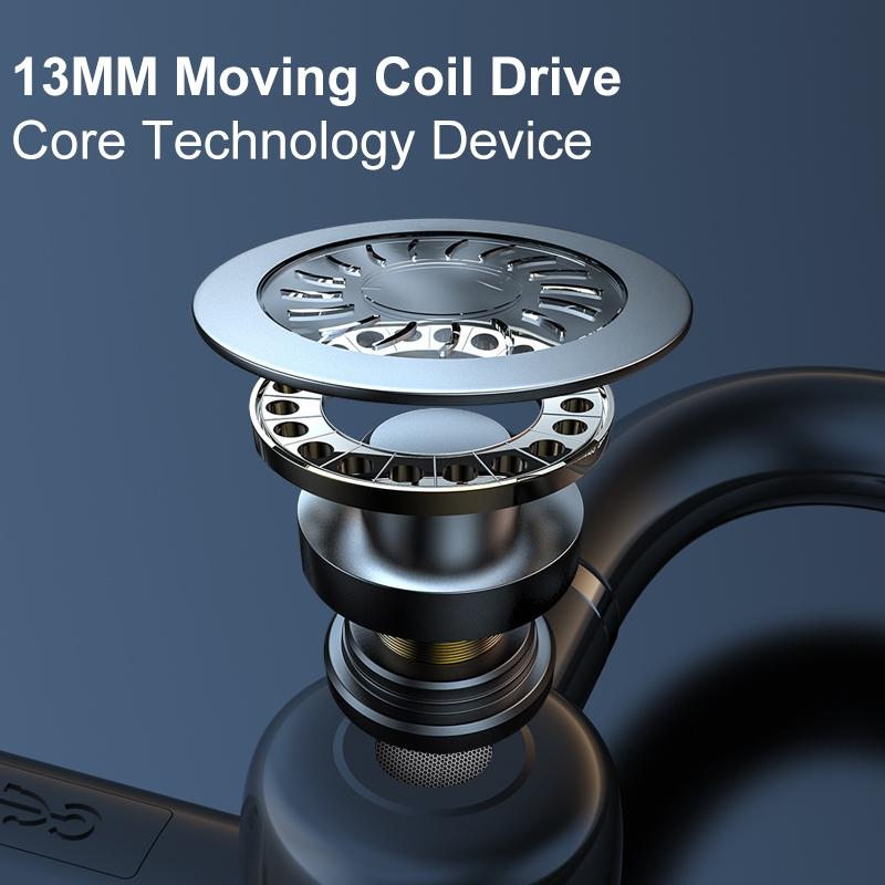 Wireless Bluetooth Earphone with Noise Reduction - Ear-mounted - Silver