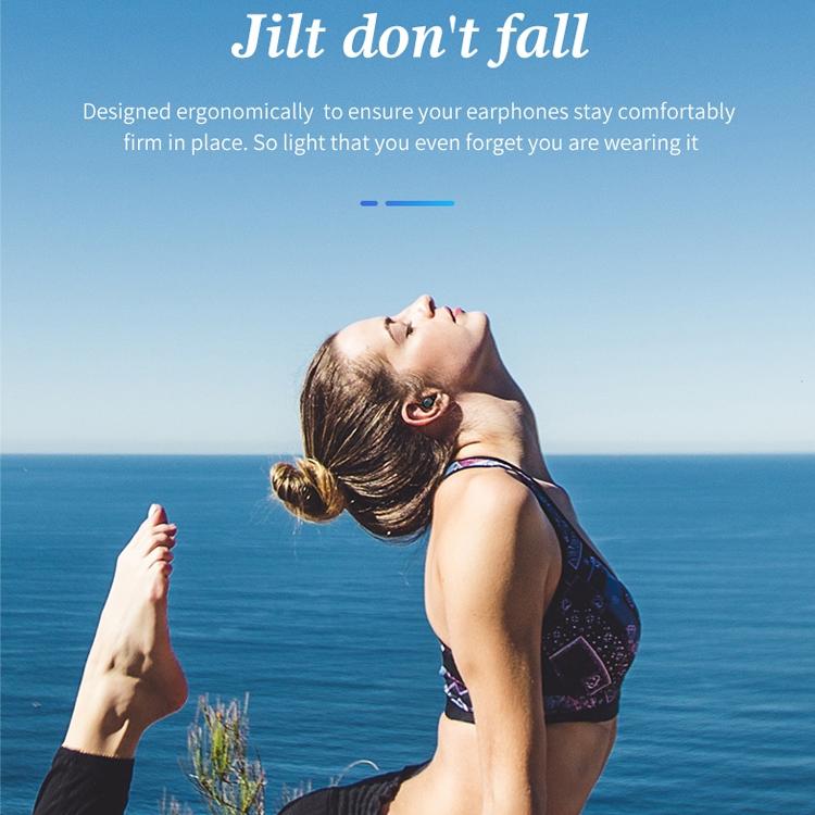 Wireless Sports Bluetooth 5.0 Earphones - Binaural Stereo - Black