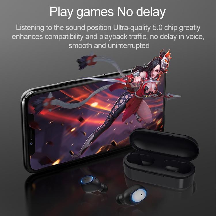 Wireless Sports Bluetooth Earphones - Binaural Stereo 5.0 - Black