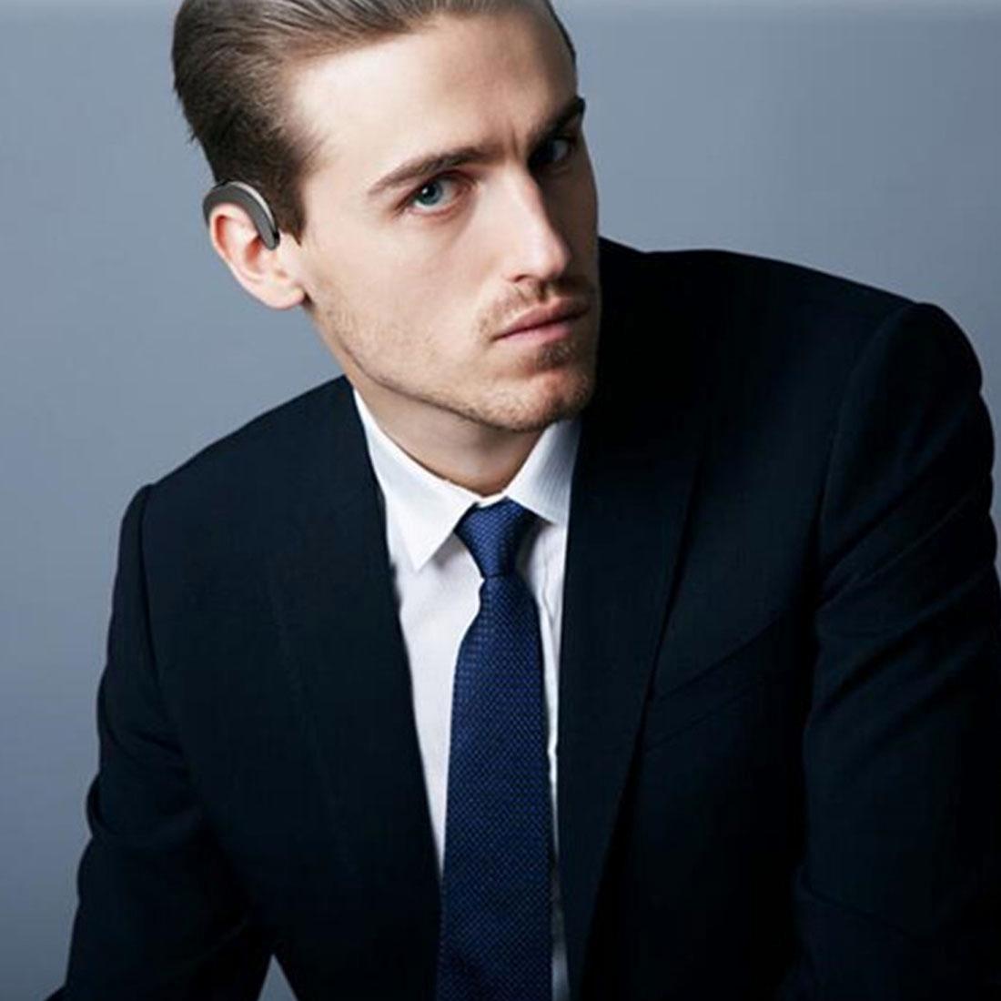 Bluetooth Bone Conduction Sports Earphones with Earhook - V4.1 - Black