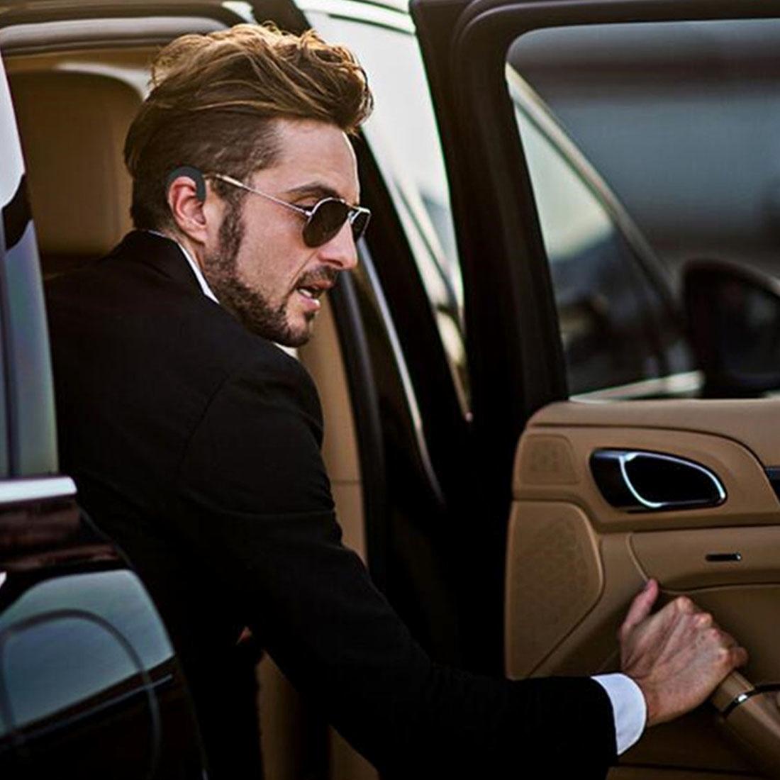 Bluetooth Bone Conduction Sports Earphones with Earhook - V4.1 - Black