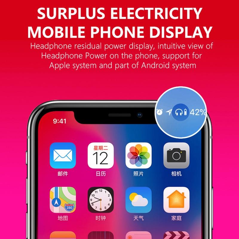 Wireless Stereo Sports Bluetooth 5.0 Earphones - V7 Business Style - Black