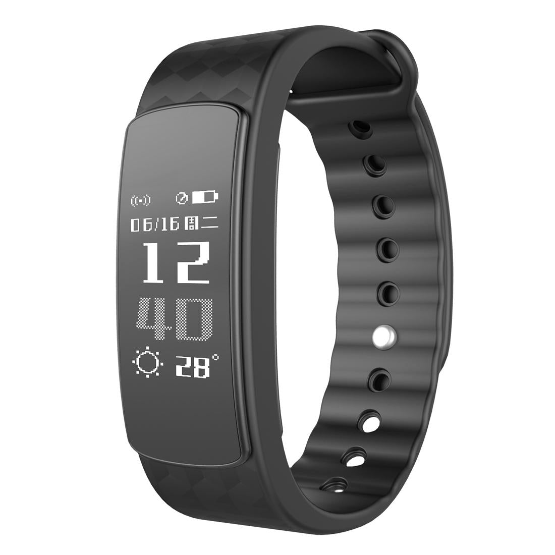 Bluetooth Smart Bracelet With Oled Display And Hr Monitor