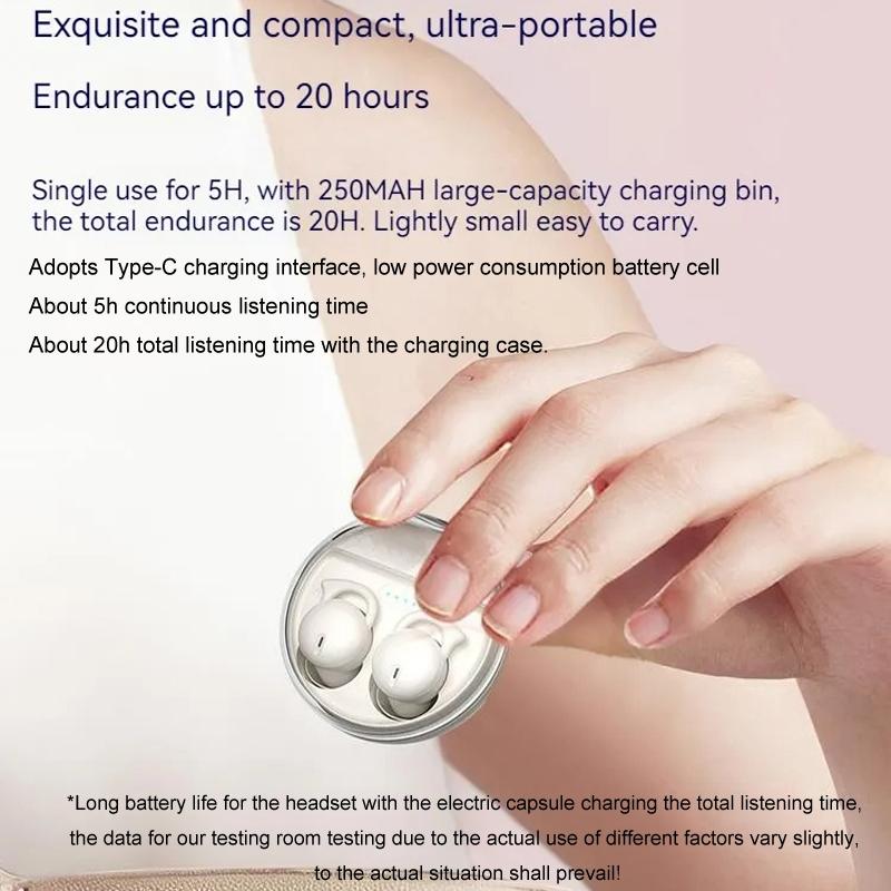 Comfortable Wireless Bluetooth Earphones - Noise Canceling - Purple