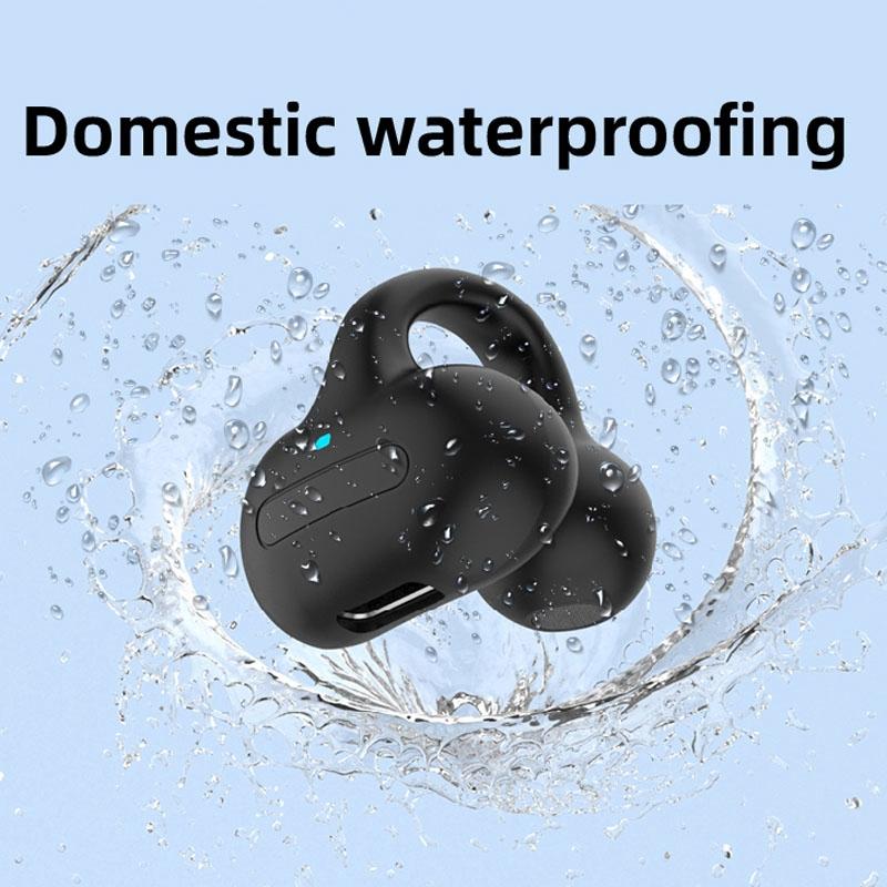 Wireless Single Ear Clip-on Bluetooth Earphone - M-s8 - Blue