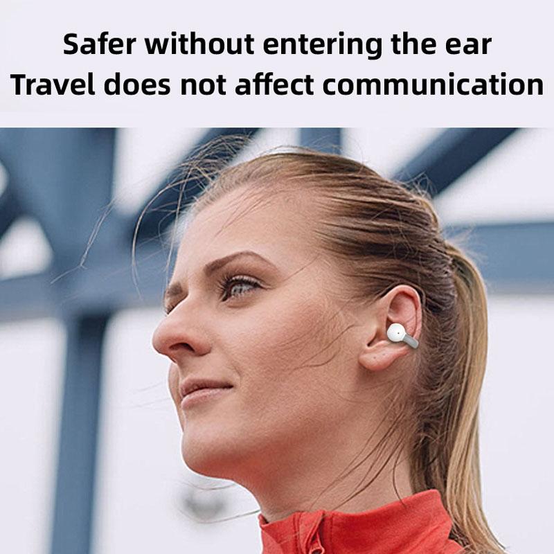 Wireless Single Ear Clip-on Bluetooth Earphone - M-s8 - Blue