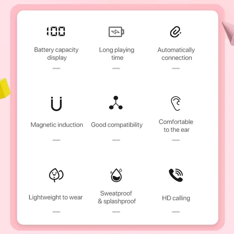 Digital Display Sports Bluetooth Earphones - Semi-in-ear - Ete-16 Tws - Green