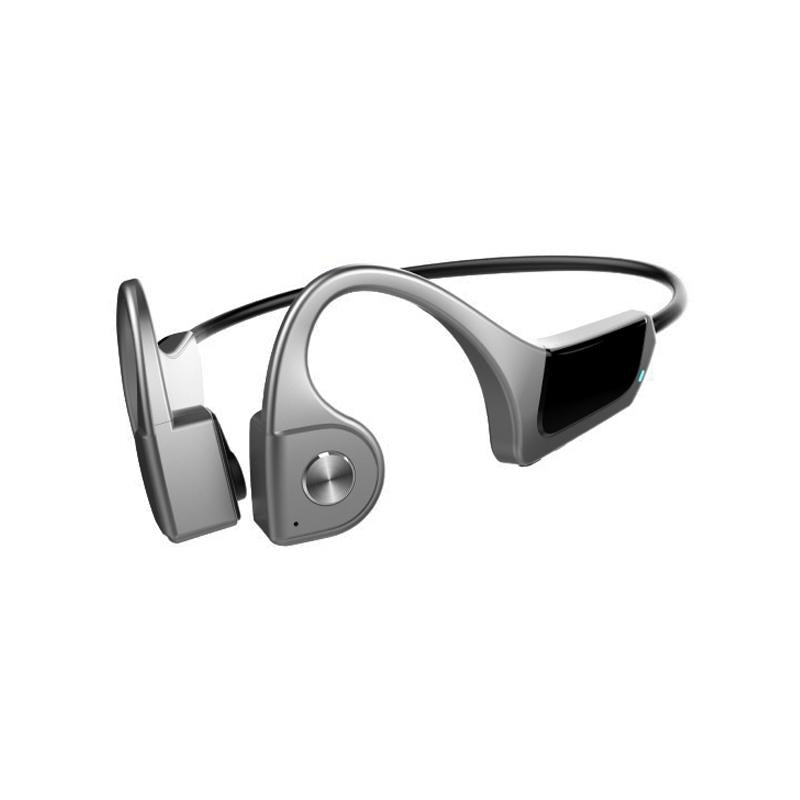 Wireless Bone Conduction Bluetooth Earphones - 4.1 Stereo 5.0 Black - Grey