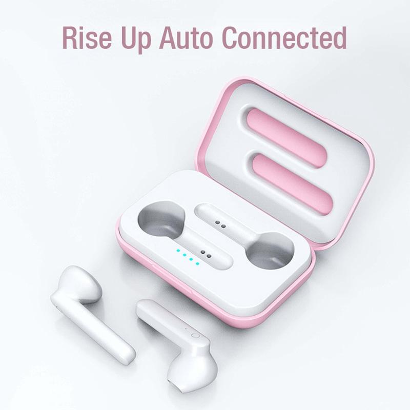 Wireless Touch Earphones with Magnetic Charging Box - Bluetooth 5.0 - White