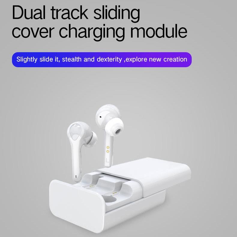 Wireless 3d Stereo Earphones with Bluetooth 5.0 - White
