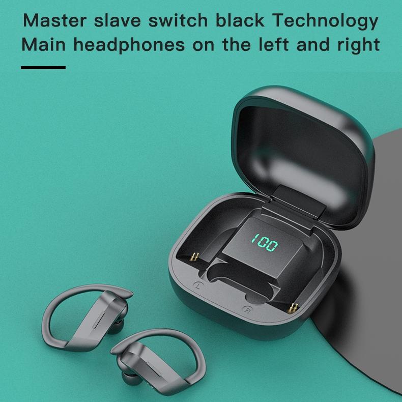 Wireless Bluetooth Earphones with Charging Box and Digital Display - 258 - White