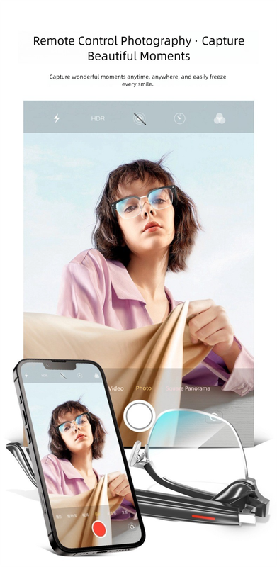 Black Full Frame Sunglasses Smart Audio Glasses with Bluetooth 5.0 - Open-Ear Directional Sound, Anti-Blue Light Lenses, IP65 Water Resistant